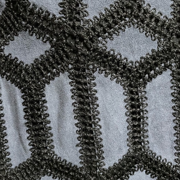 H&M suede blue/ black pencil skirt - Picture 4 of 4